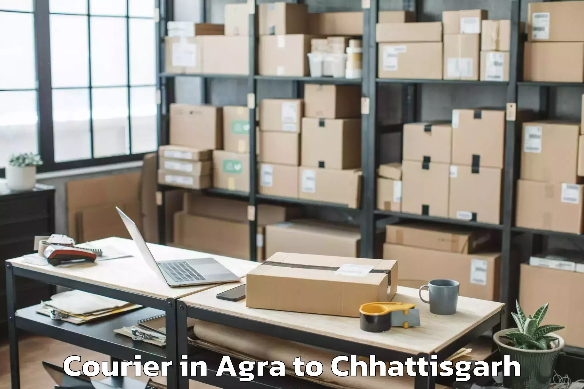 Get Agra to Bhopalpatnam Courier